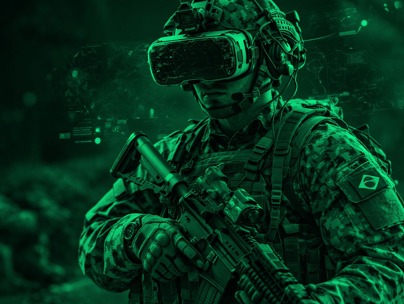 Operador tático com VR