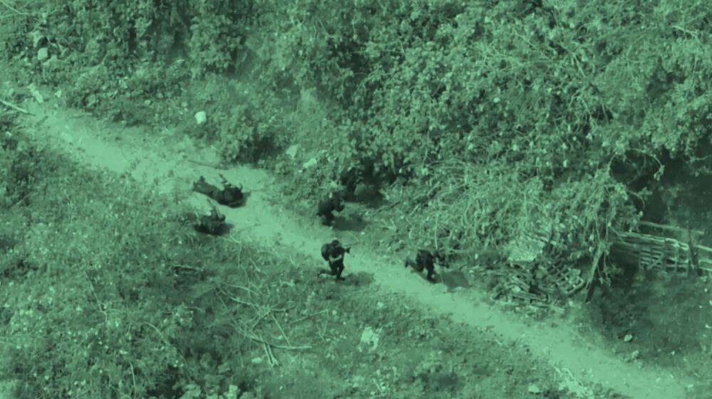 Visão aérea de operação tática